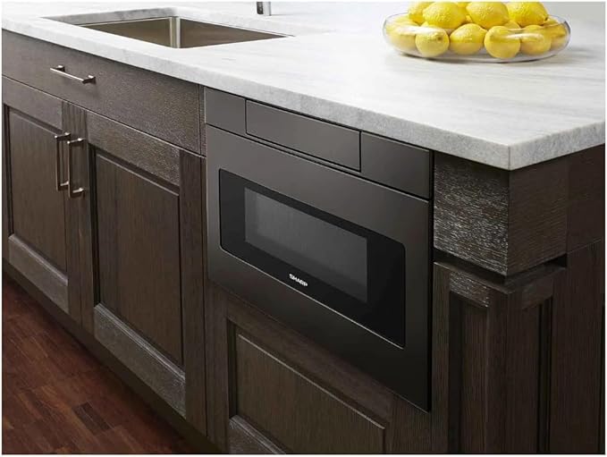 Sharp SMD2470AH 24" Microwave Drawer with 1.2 cu. ft. Capacity in Black Stainless Steel