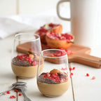 LAV Stemless Red & White Wine Glasses Tumbler Set of 6 - Drinking Glassware for Water Champagne Martini Mimosa Prosecco Cocktail Sangria - Short 16 oz No Stem Glasses Dishwasher Safe