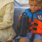 HydroJug Sport - Stainless Steel Tumbler with Straw, Vacuum Insulated, 40oz Leakproof Water Bottle, Ergonomic Design, Reusable, Dishwasher Safe, Rubber Base, Durable for Gym or Outdoors, Midnight