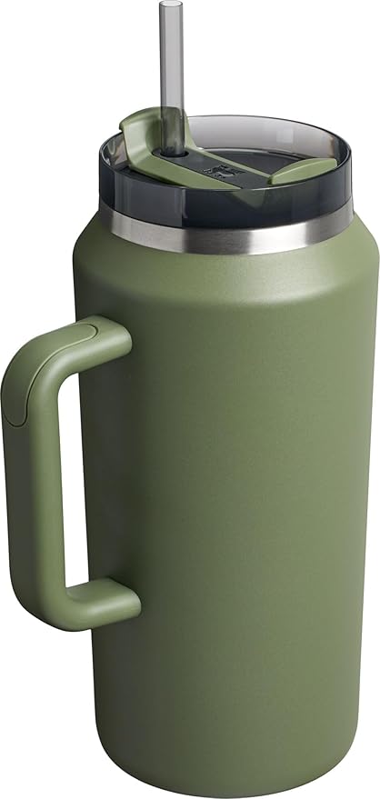 Stanley Quencher H2.0 Tumbler with Handle & Straw 64 oz | Flowstate 3-Position Lid | Large Capacity for Travel & Sports | Insulated Stainless Steel Cup | BPA-Free | Dried Pine