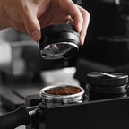 MHW-3BOMBER Espresso Coffee Distributor 53.35mm, Espresso Distribution Tool with Wooden Lid, Adjustable Height Coffee Leveler with Non-slip for 54mm Portafilters, Espresso Accessories T6091L4