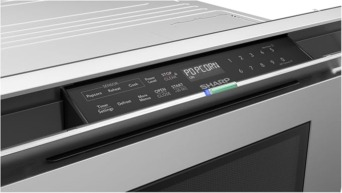 SHARP SMD2479JS Smart Microwave Drawer Oven with Easy Wave Open, 24-inch, 1.2 Cubic Feet, 950 Watt, Concealed Glass Touch Control Panel, Compatible with Alexa Certified, Stainless Steel