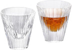 KAMMAK Whiskey Glasses Set of 2, 5.07 oz (150 ml) Hand Blown Crystal Tumbler with Delicate Rim, Lead-Free Thick Base & Seamless Design for Neat Scotch, Bourbon, and Craft Cocktails