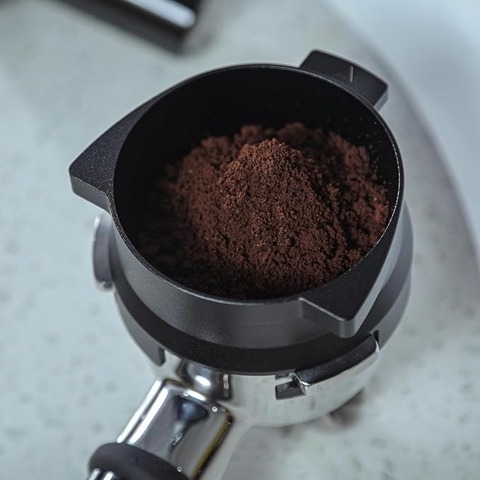 54mm Espresso Accessory Set For Breville Machines Includes Walnut & Leather Tamping Mat, Calibrated Tamper & Distributor, Dosing Funnel & Puck Screen, Bottomless Portafilter
