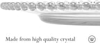 WOLFF - Set of 4 Pearl Beaded Crystal Dinner Plates - Clear Glass Plates, Dinner Accessories, Crystal Kitchen Utensils Set - Luxury Glasswear, Dish Set - Clear, 11 inches