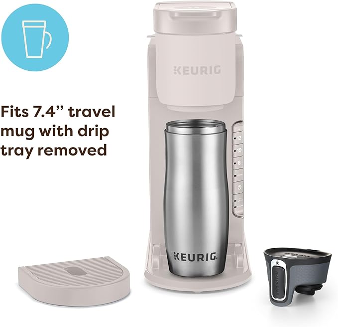 Keurig K-Express Single Serve Coffee Maker – Strong Brew Option, 42oz Reservoir, Sleek Design for Holiday Hosting & Gifting, Warm Stone