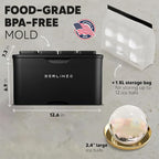 Berlinzo Premium Clear Ice Ball Maker Mold - 8 Large 2.4" Crystal Clear Ice Balls for Whiskey, Cocktails & Bourbon - Easy-to-Remove Mold for Ice Spheres - XL Storage Bag Included (Non-Electric)