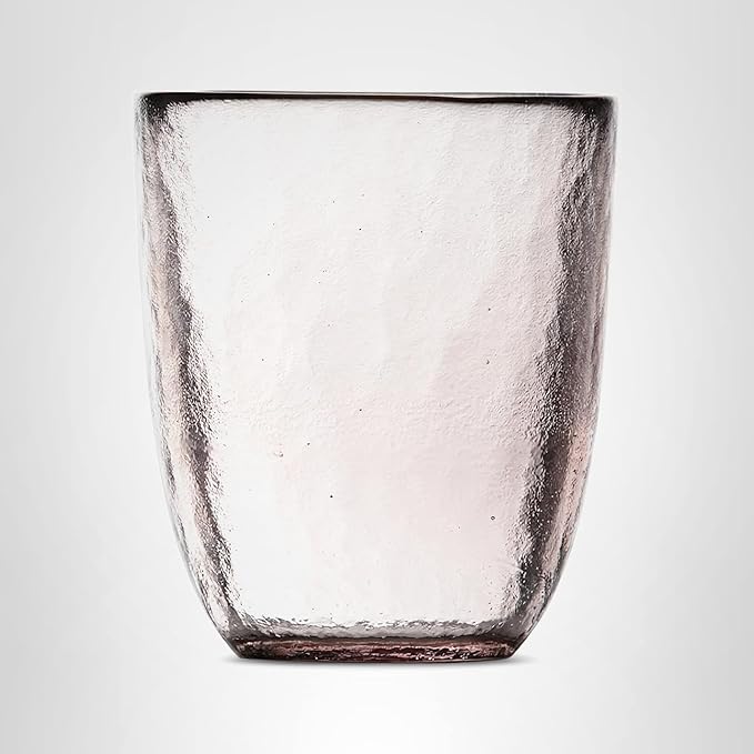 Fortessa Los Cabos Glass Drinkware Collection, 10 Ounce Tumbler (Set of 4), Pink