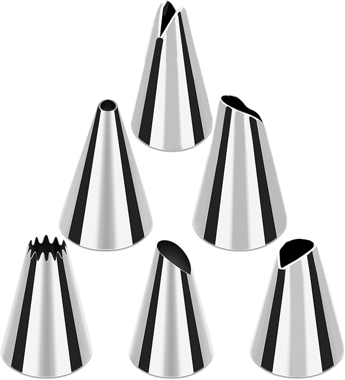 8 Pieces Piping Bags and Tips Set 6 Icing Tips Icing Piping Nozzles Set Frosting Bags Ties Cupcake Decorating Kit Cupcake Pastry Tool