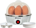 Electric Egg Cooker | Boils upto 7 eggs | Poacher | Omelet maker | Vegetable steamer, dumpling & More | Marble