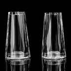 Salt and Pepper Shaker Set Spice Dispenser Refillable Design Cut Crystal Seasoning Shaker Kitchen Decor for Cooking Table,RV,Dinner Party,Camping BBQ (T-03)