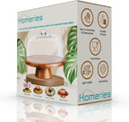 Homeries Acacia Wood Cake Stand with Lid, Cake Plate, (6 in 1) Multi-Functional Serving Platter, Large Cake Stand with Dome, Cake display stand with lid & Cake Dome - Use as Cake Holder, Cake Cover