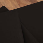 Solino Home Black Table Runner 108 Inches Long - Dru Cotton Linen 14 x 108 Inch Table Runner for Dining, Summer, Fall, Autumn, Halloween - Handcrafted and Machine Washable