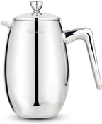 Easyworkz Nando French Press 23 oz Double Wall Insulated Thermal Coffee Maker,304 Stainless Steel Cafetiere