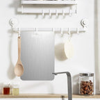 Titanium Cutting Board, 2025 Upgrade 100% Pure Titanium Cutting Boards for Kitchen, 1 Pack Double Sided Medical-grade Titanium Cutting Mat are Used for Meat, Fruits and Vegetables (15.35 * 11.02in)