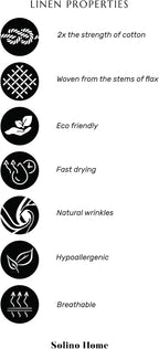 Solino Home Linen Tablecloth for Rectangle Tables 60 x 144 Inch - Classic Hemstitch 100% Pure Linen Pumpkin Table Cloth - Machine Washable Cloth Tablecloth for Fall, Autumn, Halloween