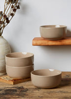 famiware Milkyway Cereal Bowl, Soup Bowls for 4, 25 Ounce Bowls Set for Kitchen, Bowl Set for Cereal Soup Rice Pasta Salad Oatmeal, Cinnamon Brown