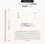 Wooden Stir Sticks, 5.5-inch Large Birchwood Stirrers, 1000 Disposable Swizzle Sticks for Coffee & Drinks