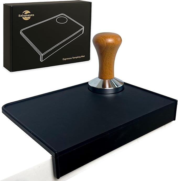 Espresso Tamping Mat 8"x6" – Compact Non-Slip Silicone Tamper Mat, Food-Grade Coffee Tamping Station for Home Baristas, Essential Espresso Accessories