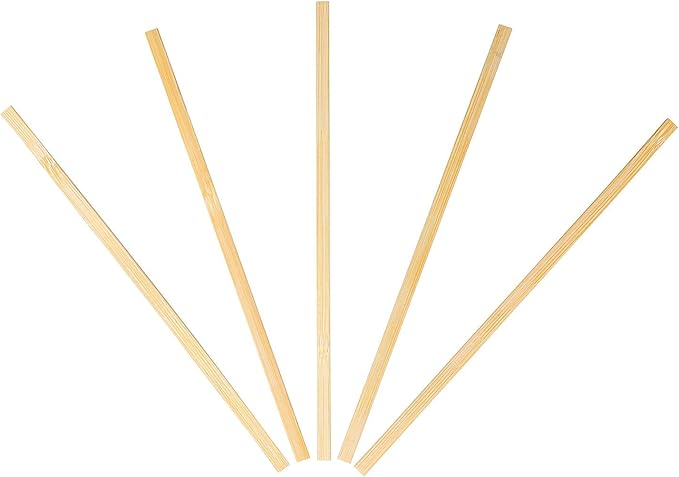 500 Count | KingSeal Individually Paper Wrapped Bamboo Coffee Stir Sticks, 7 inches, Square End, 100% Renewable and Biodegradable - 1 Box of 500 Stirrers