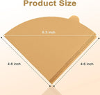 200 Count Cone Coffee Filters Size 02, Coffee Filters 2 Cone Paper, Pour Over Filters Compatible with V60 Dripper and Drip Coffee Maker, Unbleached Natural Brown