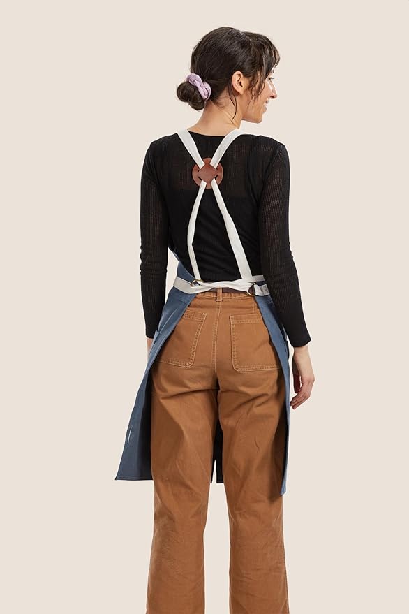 Caldo Split Leg Apron (Dark Blue)