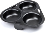 Fox Run 3-Egg Poacher Insert, Carbon Steel, Non-Stick,Black
