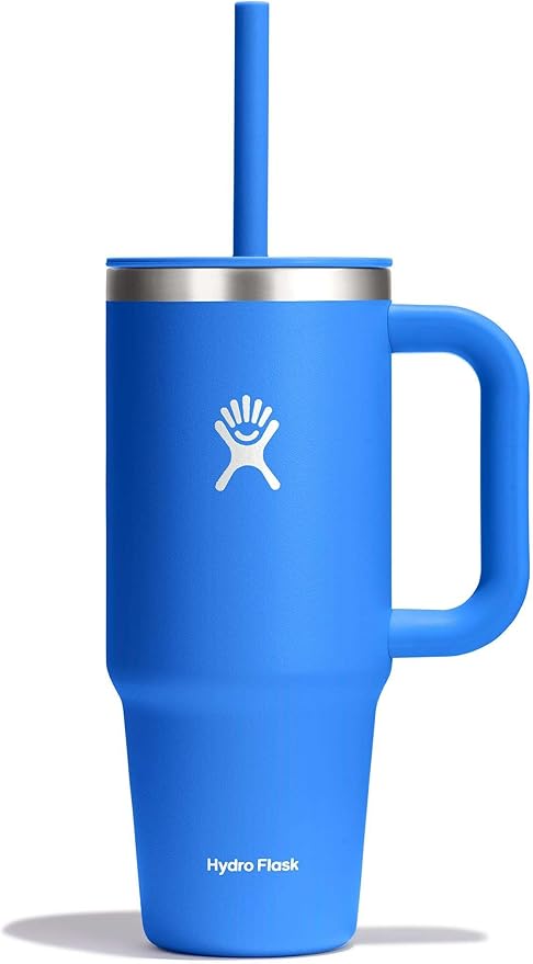 Hydro Flask 24 Oz Travel Tumbler with Handle, Lid and Straw - Insulated Stainless Steel in Cascade