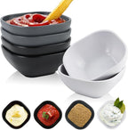 6 pack small wheat straw bowls 5oz,alternative plastic dipping bowls,unbreakable dessert bowls microwave and dishwasher safe for dessert,sushi,condiment (Classic Series)
