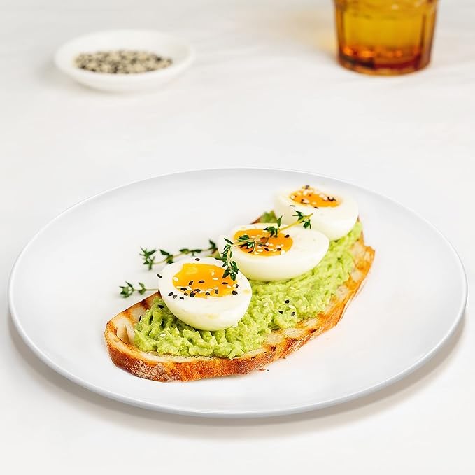 Melamine Restaurant Plates White 11 Inch Wide Side Flat Bottom Deep Round Dinner Plates Salad Plates Lunch Durable and Easy to Clean Set of 6,PYW-11-06