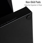 Mind Reader Coffee Tea Utensil and Condiment Station, Countertop Organizer, Coffee Bar, Kitchen, 6"L x 9"W x 16"H, Black