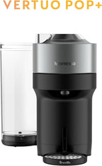 Nespresso Vertuo Pop+ Deluxe Coffee and Espresso Maker by Breville with Milk Frother, Titan