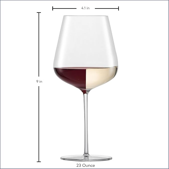 Zwiesel Glas Vervino Allround Glass (Set of 6), Wine Glasses for Red, White and Sparkling Wine, Dishwasher-Safe Tritan Crystal Glasses, Made in Germany (23 Ounce)