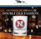 Heritage Pewter Nebraska Double Old Fashion | Double Rocks Glass 14 OZ for Liquor | Expertly Crafted Pewter Glass