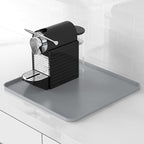 Silicone Coffee Mat,16"×16" Waterproof Heat Resistant Bar Mat for Espresso Machine Station Accessories,Non Slip Dish Drying Mat for Kitchen Counter,Home Decor Essentials,Grey