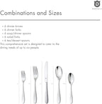 Silverware Set for 6 – 18/10 Stainless Steel Flatware, Mirror Finish, Dishwasher Safe, Durable and Balanced Utensils, Modern Tableware (30-Piece Set, Fidenza)