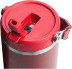 Stanley IceFlow 2.0 Flip Straw Tumbler with Handle 30 oz | Twist On Lid and Flip Up Straw | Leak Resistant Water Bottle | Insulated Stainless Steel | BPA-Free | Cranberry