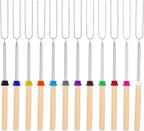 24 PCS Marshmallow Roasting Sticks, Telescoping Smores Sticks for Open Fire Pit, 32 Inch Long Marshmallow Toasting Barbecue Forks Smores Skewers for Campfire Camping Hotdog Hot Dog Bonfire Grill