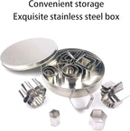 24 Piece Stainless Steel Cookie Moulds, Cookie Moulds Cookie Pastry Knife Set
