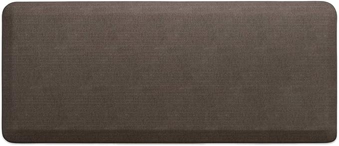 GelPro Anti-Fatigue Designer Comfort Kitchen Floor Mat, 20" x48”, Grasscloth Pecan Stain Resistant Surface with 3/4” Thick Ergo-Foam Core for Health and Wellness