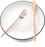 Gugrida Copper Gold Flatware, Royal 20 Pieces Luxury Matte Finish 18/10 Stainless Steel Tableware Sets for 4 Including Forks Spoons Knives, Camping Silverware Travel Utensils Set Cutlery (Rose Gold)