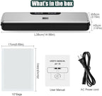 Food Vacuum Sealer Machine Compact Design 100 Times Consecutive Works 5 Food Modes Dry&Moist Multi-Functional Vacuum Sealing Saver Storage with 10 Vacuum Seal Bags