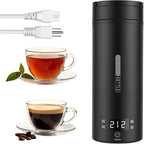 Portable Electric Kettle （110V）, Travel Tea Kettle, 316 Stainless Steel Premium Liner, 4-speed Temperature Adjustment with Auto Shut-off and Boil-Off Protection black