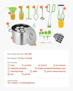 VEVOR Canning Supplies Starter Kit, 11 Pieces Stainless Steel Water Bath Canning Kit for Beginners, Canning Tools Set: Pot, Rack, Lid, Ladle, Funnel, Tongs, Jar Lifter, Wrench, Measuring Cup