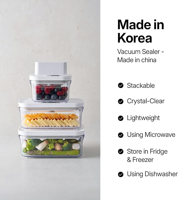 Premium Airtight Food Storage Containers, Mini Square 2pc/set(0.85qt), Smart One-Click Seal Lid, No Hinges, 100% Leak Proof, BPA-FREE, Dishwasher, Freezer & Microwave Safe