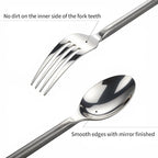 Silverware Set Flatware Set Stainless Steel Cutlery Set Vintage Black Handle Mirror Finished Heavy Duty 20 Pieces Service for 4