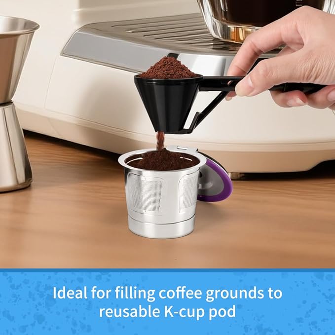 Water Bottle Funnel Pre Workout Scoop for Protein Powder 2 Pack Slide Bottom Measuring Scoop with Funnel for Coffee Grounds and Powder