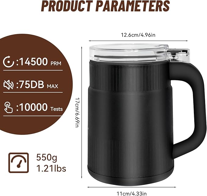 Electric Coffee and Spice Grinder with One-Touch Operation, Low Noise, Clear Lid, Electric Dry Grinder for Coffee Beans and Herbs