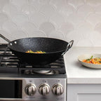 Nordic Ware Basalt Aluminized Steel Spun Wok, 14-Inch, Ceramic Coating