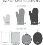 KITCHENAID Ribbed Soft Silicone Oven Mitt 2-Pack Set, 7.5"x13", Pistachio